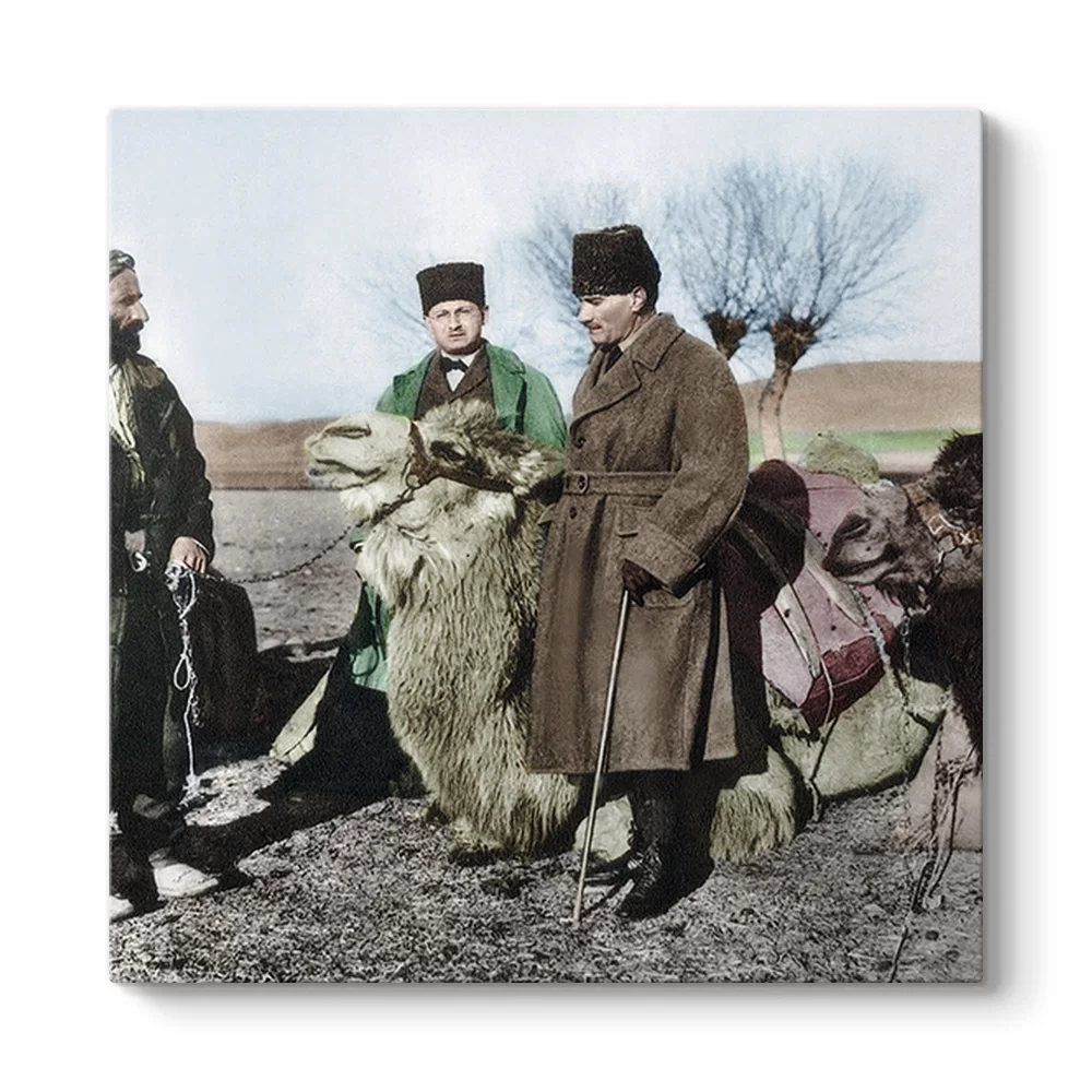 Atatürk ve Pehlivan Deve Tablosu - Model 3